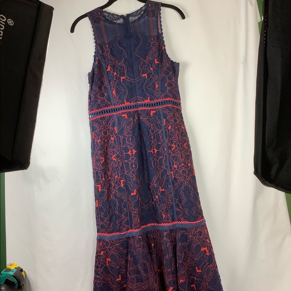Jonathan Simkai Formal Lace Ruffled Hem Dress - Picture 4 of 5